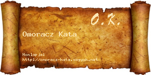 Omoracz Kata névjegykártya